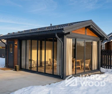 Беседка из дерева с окнами в пол №95 - фото 2259